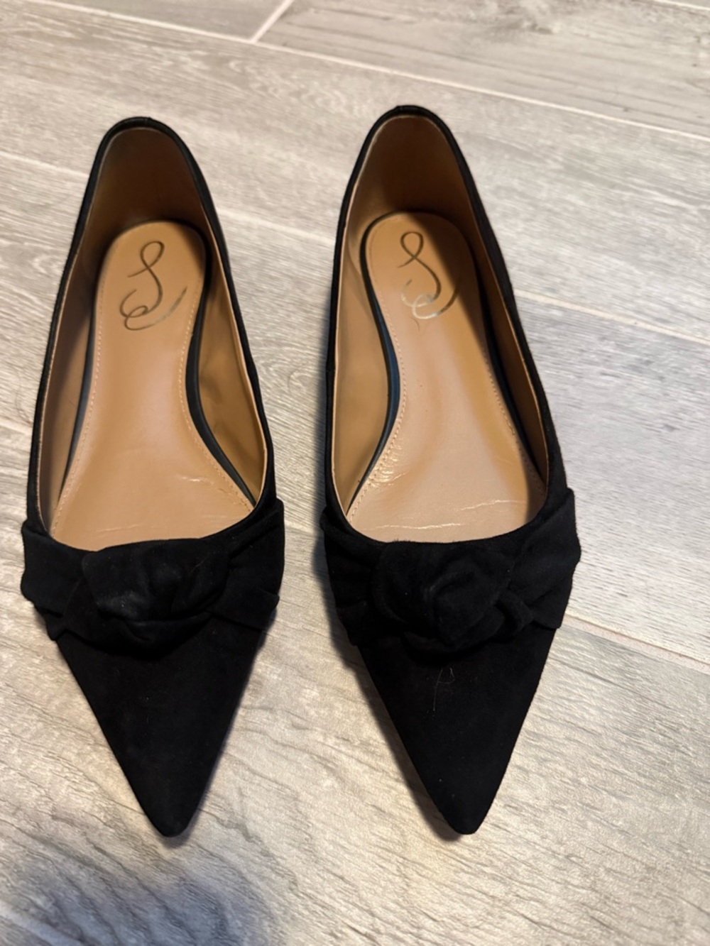 Black Pointed Knot Flats by Sam Edelman